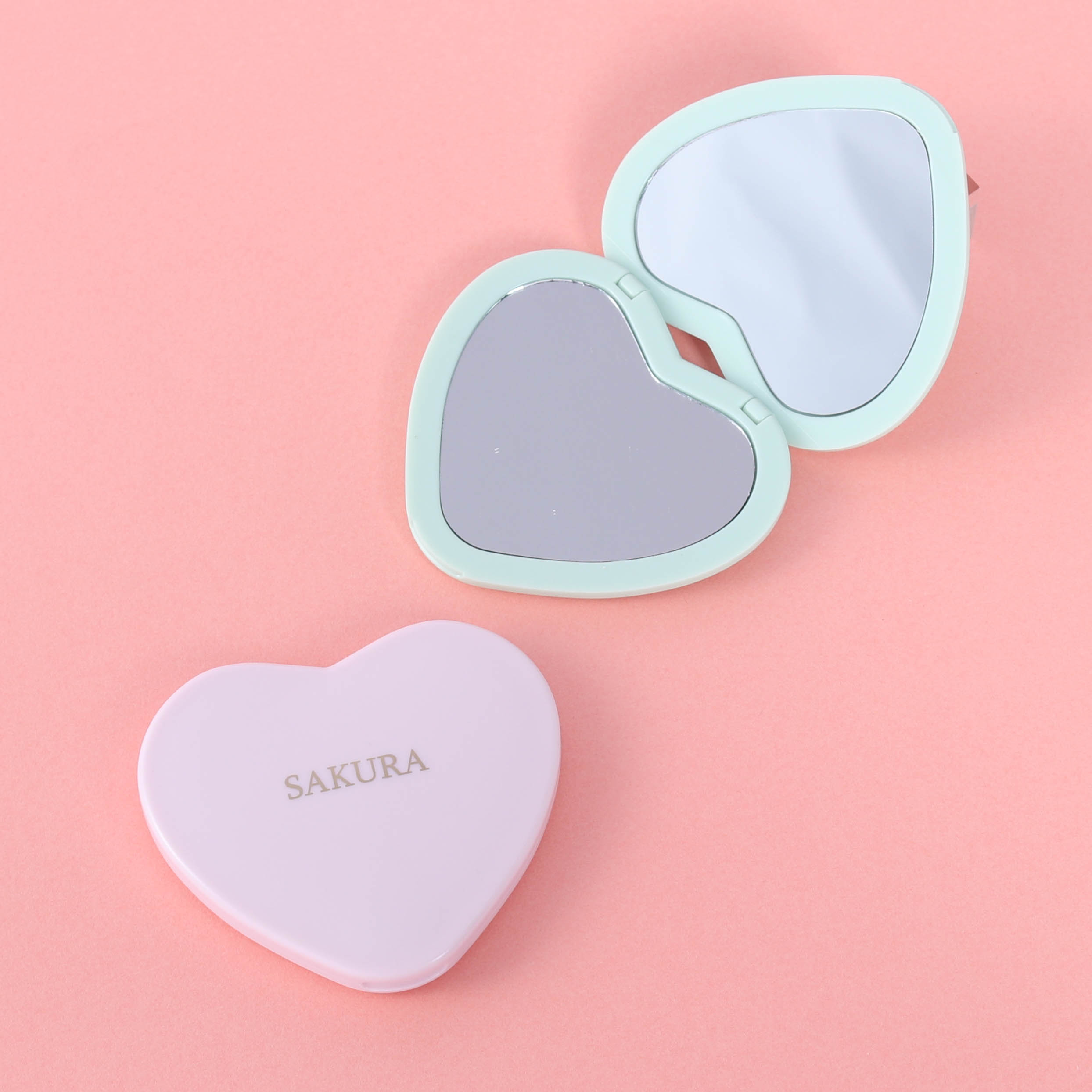 【名入れ】ハートスタンドコンパクトミラー
