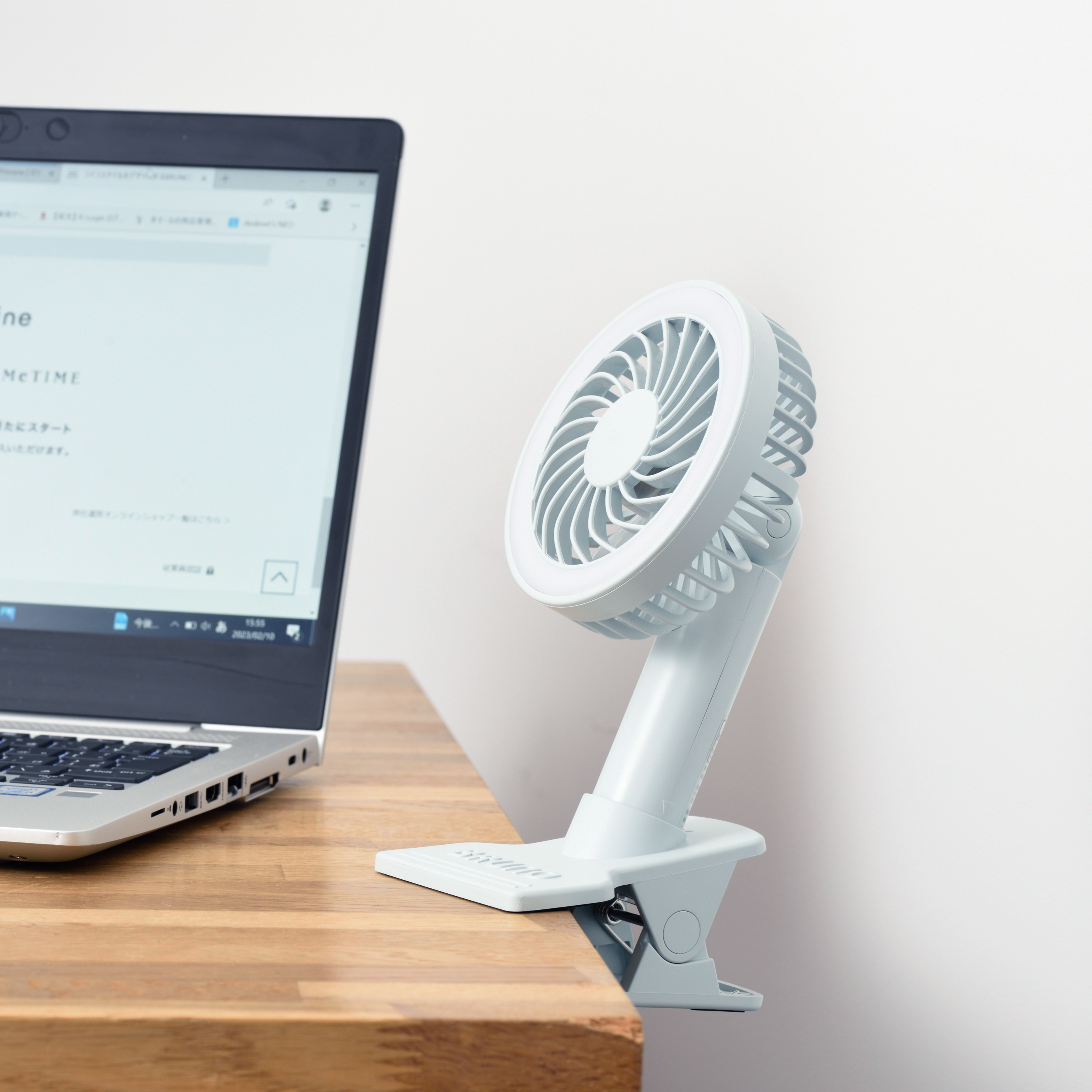 ポータブルクリップライトファン