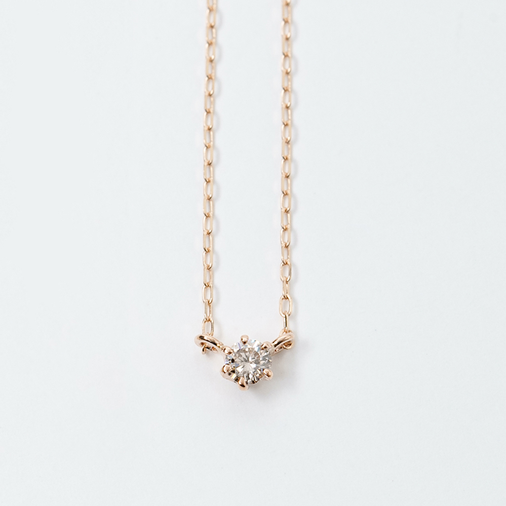 K10 ダイヤモンド 0.05ct ネックレス/63-7713-7871-7994