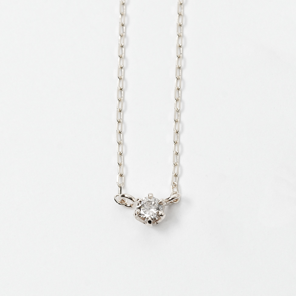 K10 ダイヤモンド 0.05ct ネックレス/63-7713-7871-7994