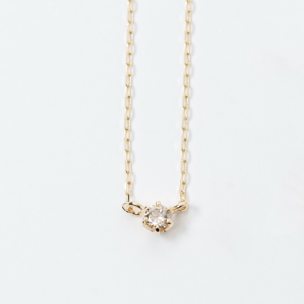K10 ダイヤモンド 0.05ct ネックレス/63-7713-7871-7994