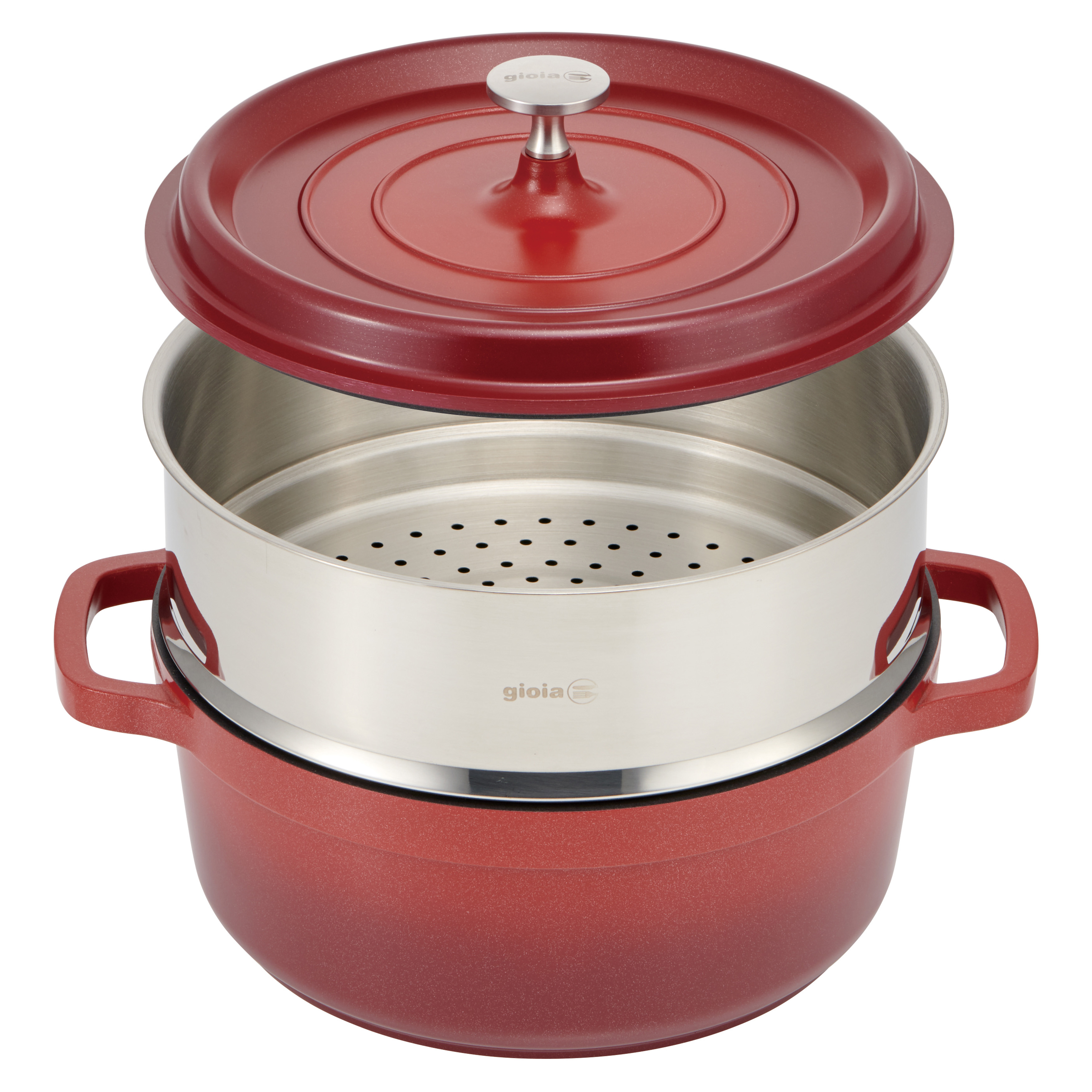 キャセロール20cm/24cm・ソースパン・蒸し器3点セット