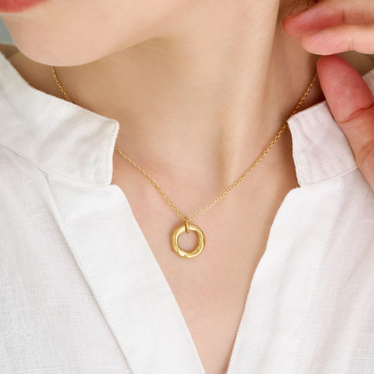 【ペアセット/ギフトBOX付】ラウンドネックレス