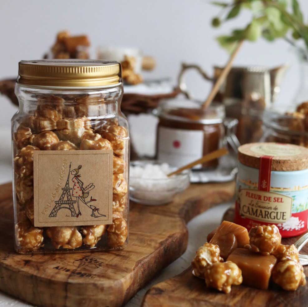 【ボックス付き】ボトルポップコーン8点ギフトセット(キャラメル&ショコラ&いちごみるく＆抹茶ミルク)