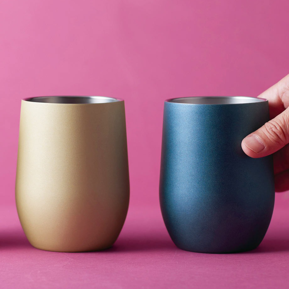 【イニシャル名入れ無料】ペア真空ステンレスサーモタンブラー