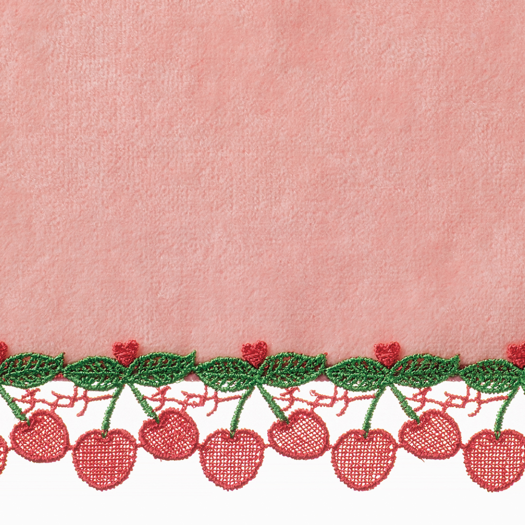 【名入れ/BOX付き】シーズンタオルハンカチ＜さくらんぼ＞