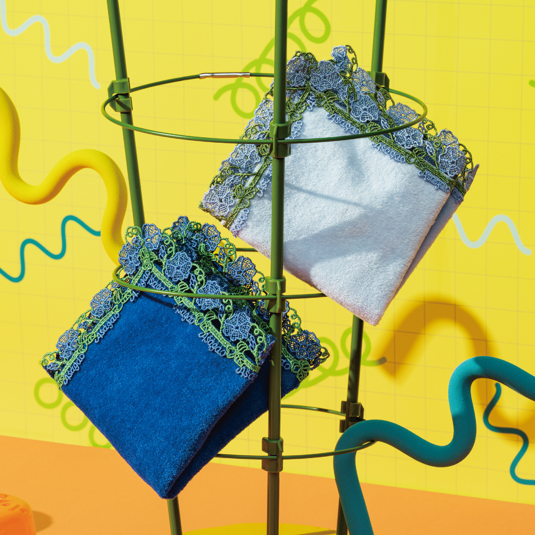 【名入れ/BOX付き】シーズンタオルハンカチ＜朝顔＞