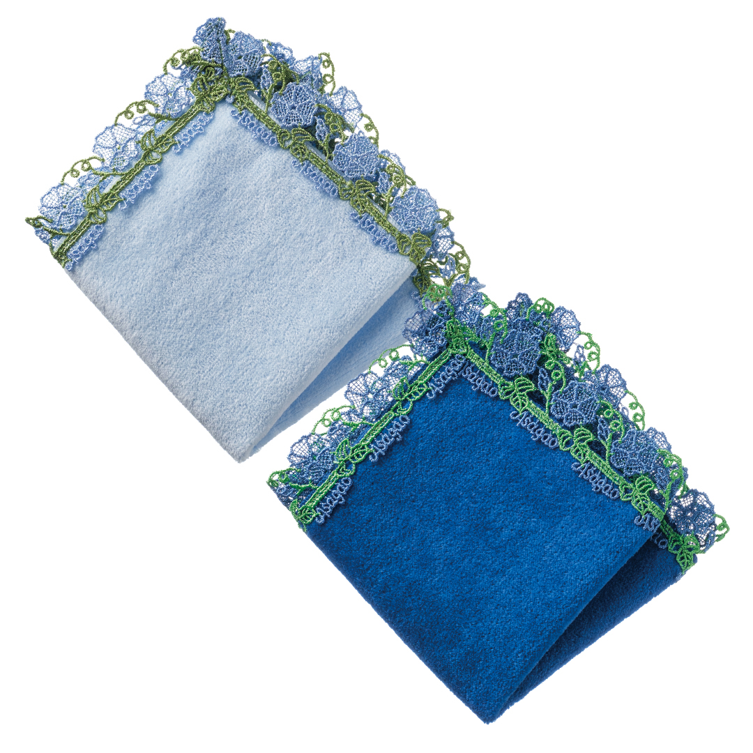 【名入れ/BOX付き】シーズンタオルハンカチ＜朝顔＞