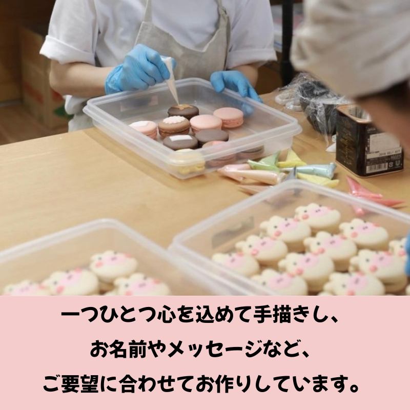 【名入れ・メッセージ】動物マカロン 9個入り