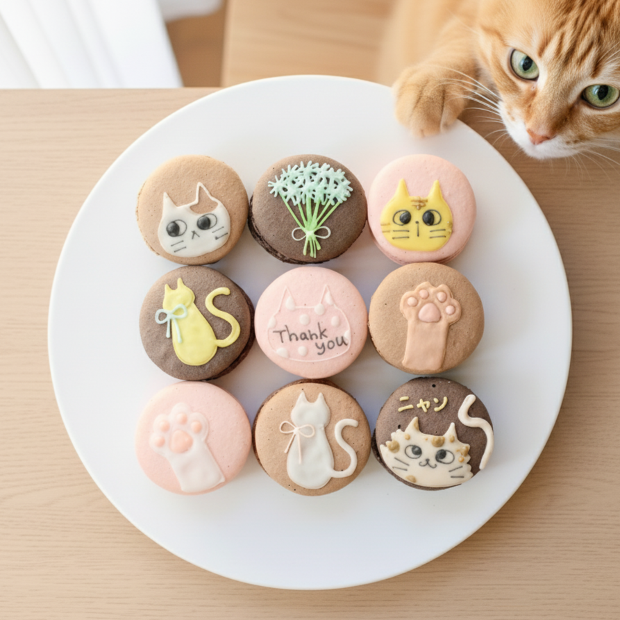 お友達が推し色選べる】ミッフィーぬいぐるみ＆7色マカロンセット