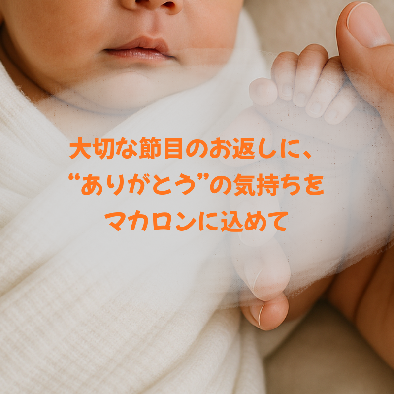 【名入れ・メッセージ】出産内祝マカロン 6個入り