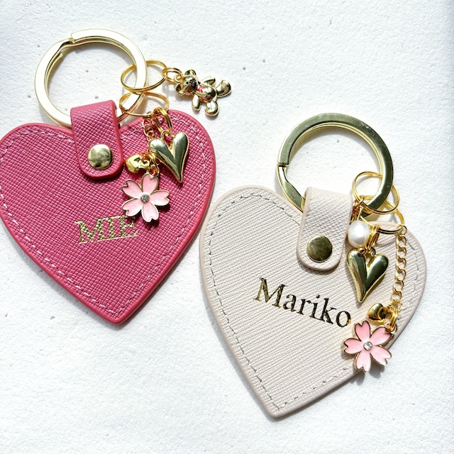 【Nff】starlight heart keyring☆大人気☆ 名入れ】揺れる桜 COLORFUL HEART KEY RING | F THE CAMPUS