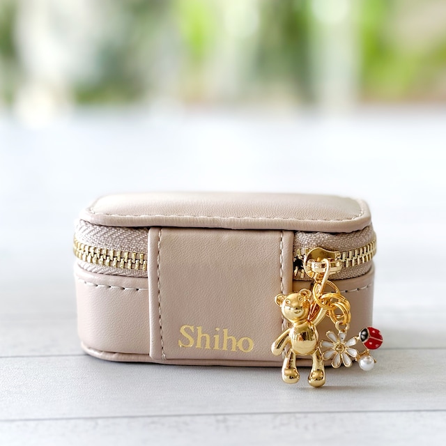 【名入れ】COMPACT JEWELRY box （テディベアラッキーチャーム付き）