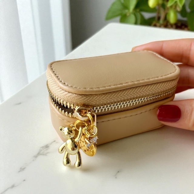 【名入れ】COMPACT JEWELRY box （テディベアラッキーチャーム付き）