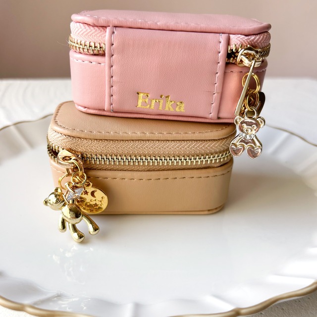 【名入れ】COMPACT JEWELRY box （テディベアラッキーチャーム付き）