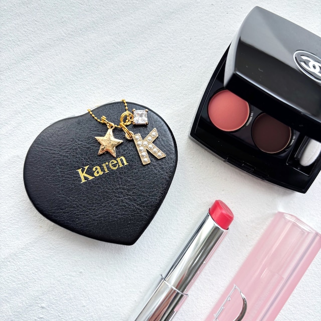 【名入れ】Colorful Heart Mirror（オーダーメイドコンパクトミラー）