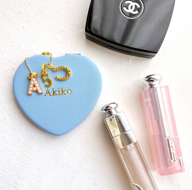 【名入れ】Colorful Heart Mirror（オーダーメイドコンパクトミラー）