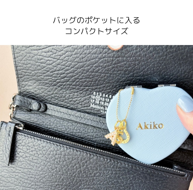 【名入れ】Colorful Heart Mirror（オーダーメイドコンパクトミラー）