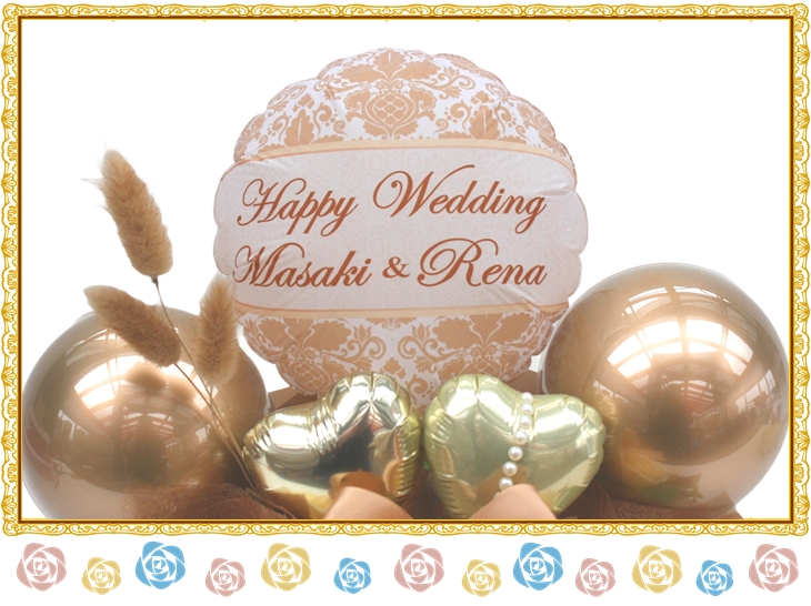 くすみカラーのバルーン&ソープフラワー 結婚祝いや誕生日にも