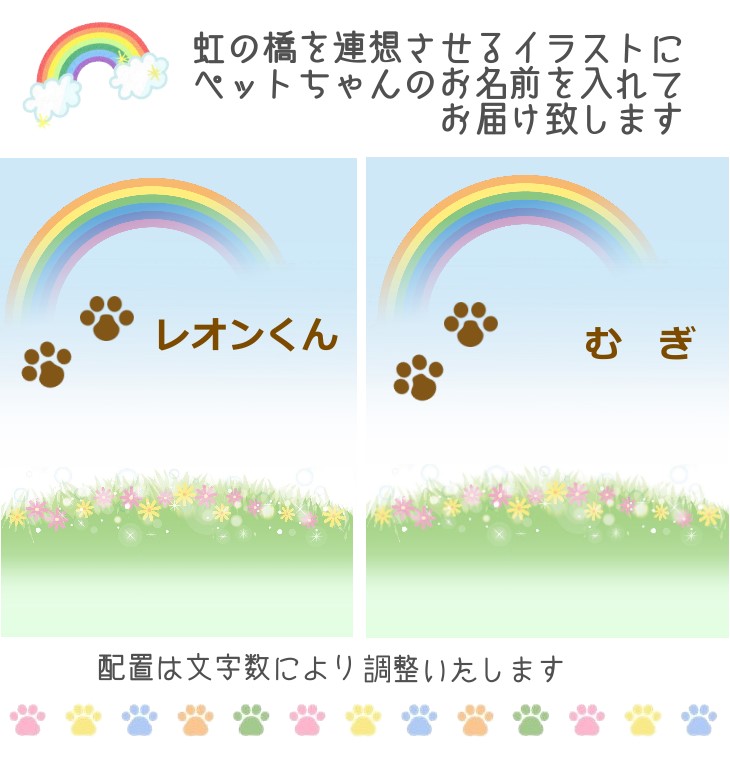 お供え お名前付きイラストのメモリアルソープフラワー