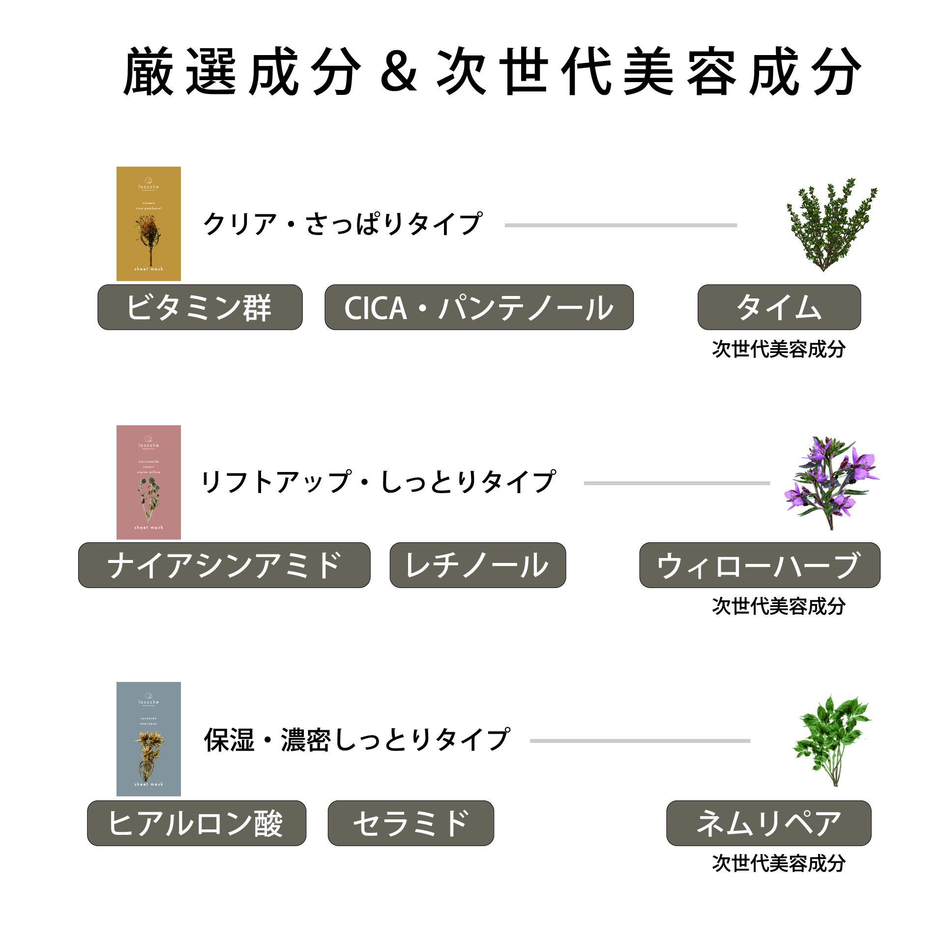 肌にやさしいご褒美シートマスク＜日本製・選べる3タイプ＞