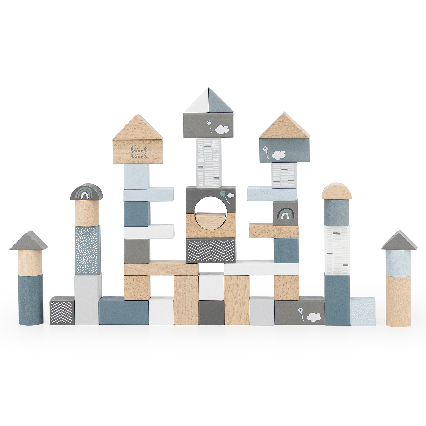 ウドゥンブロックス 50pcs 知育玩具