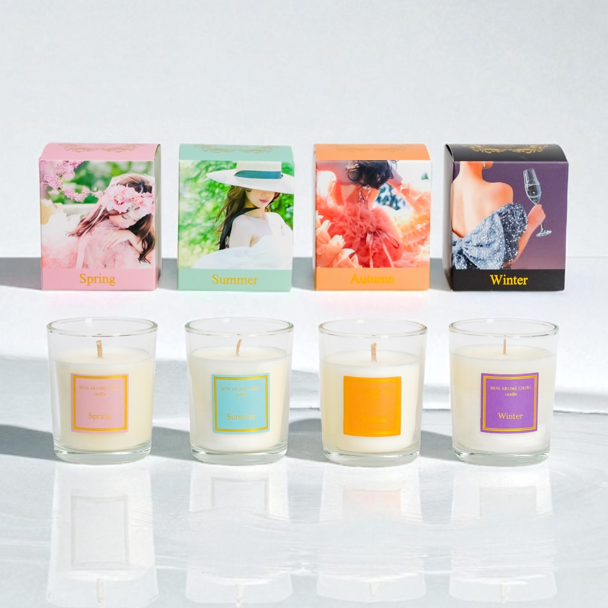 四季アロマキャンドル4個SET