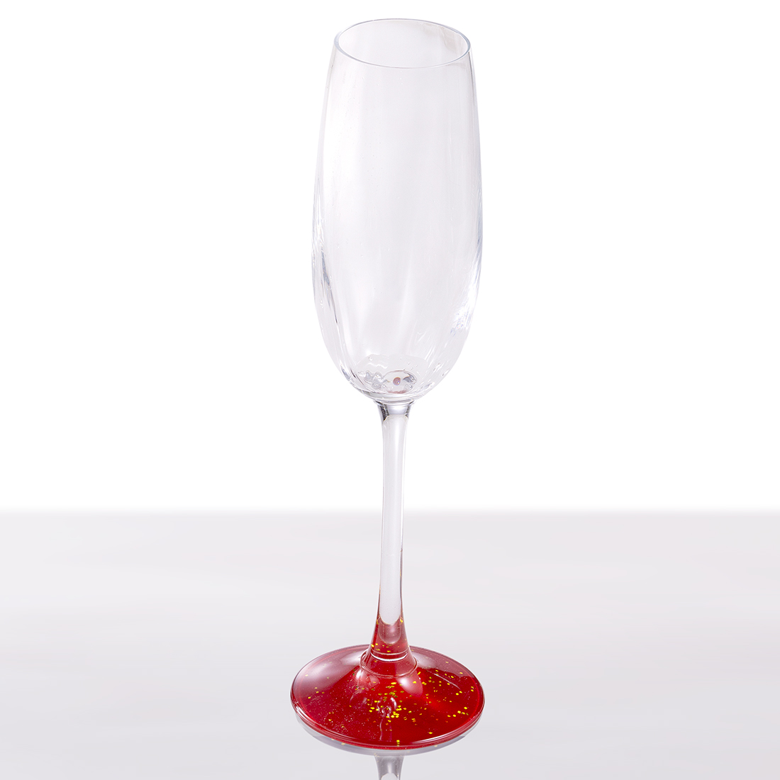 名入れ　蒔絵シャンパンフルートグラス　シングル