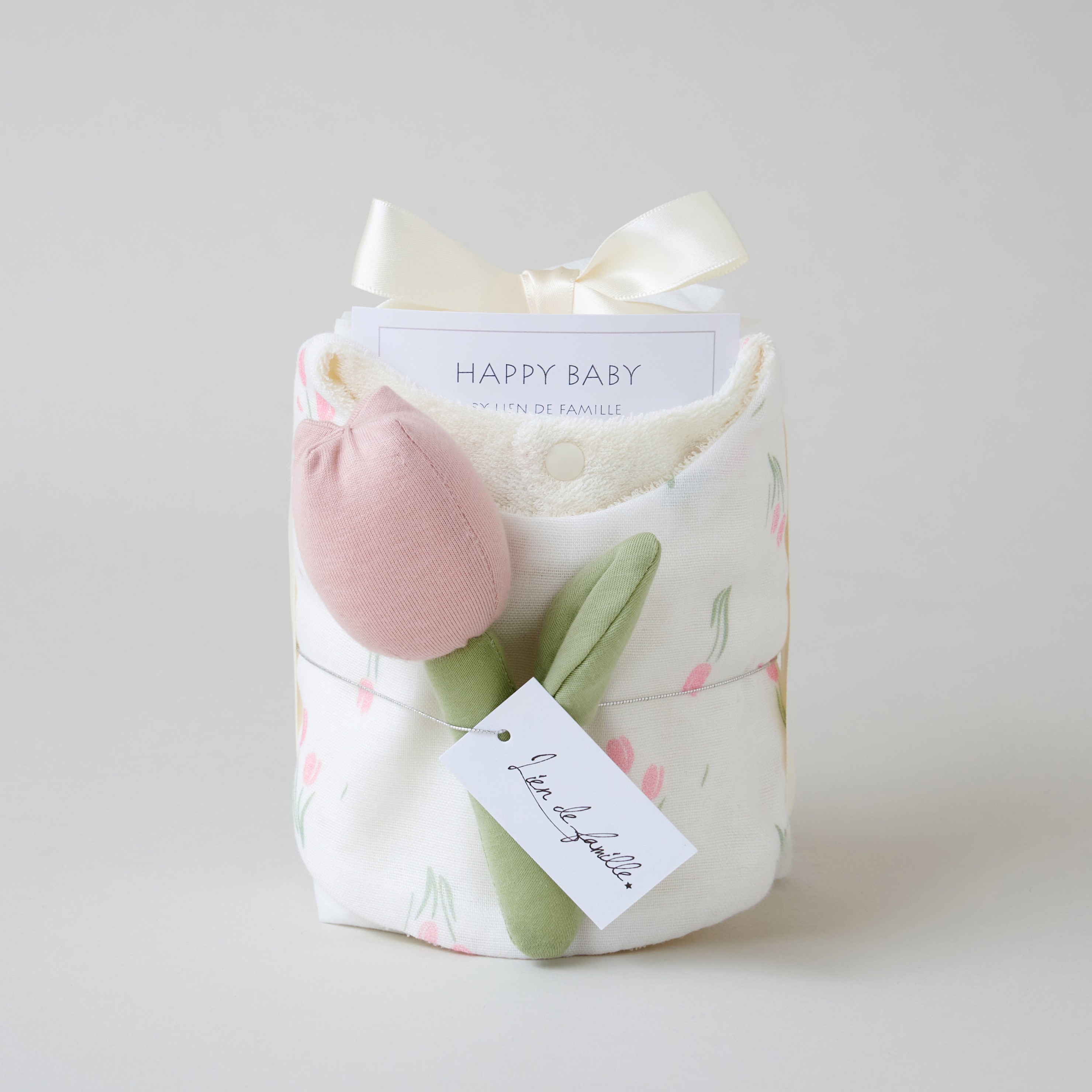 オリジナル柄スタイとラトルのベビーケーキ