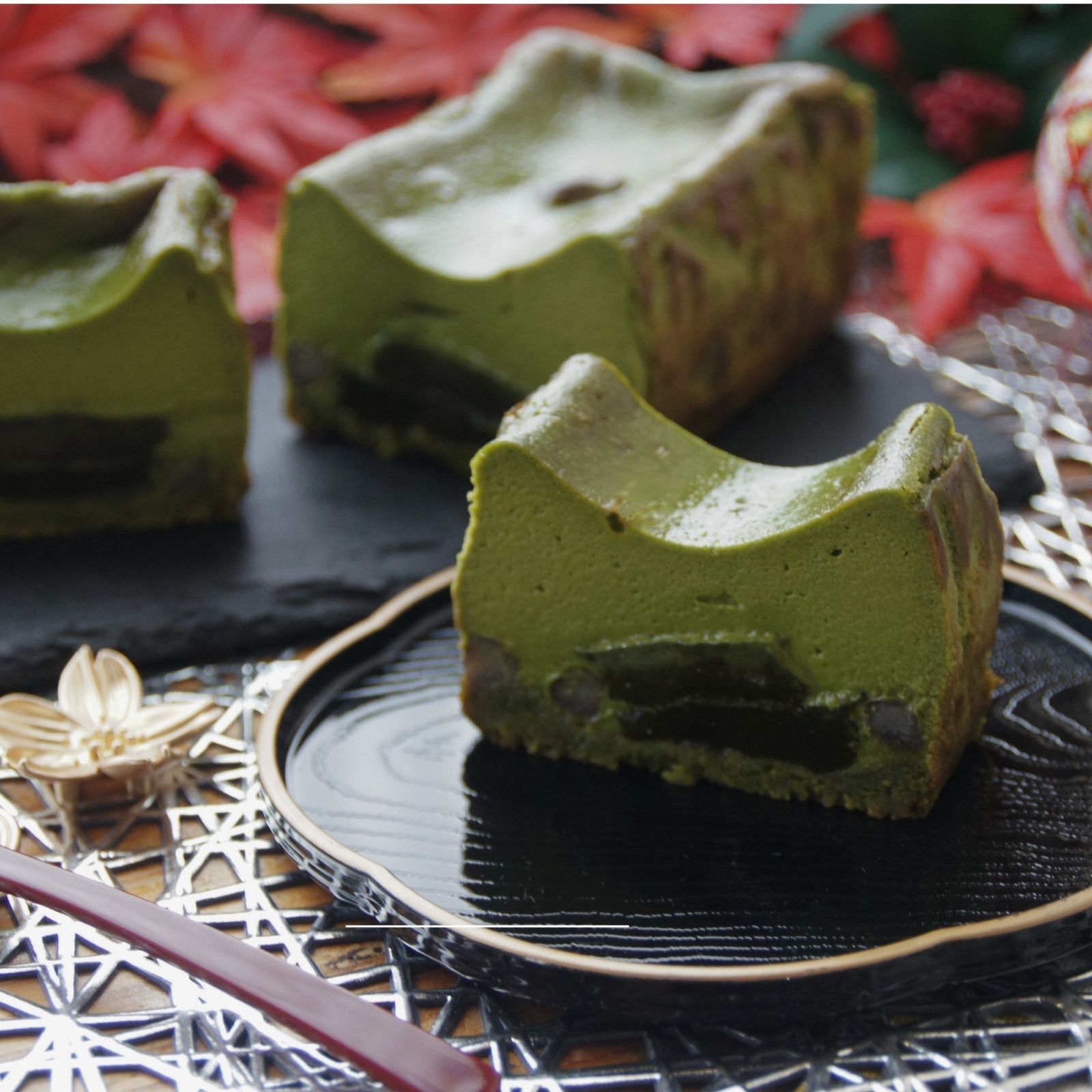 抹茶わらび生チーズケーキ