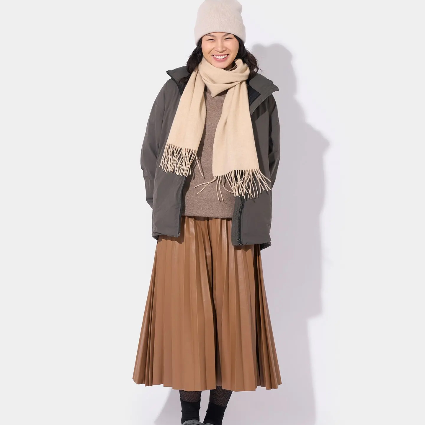 全国送料無料】GOBI オーガニックカシミヤ100％マフラー＜170cm 