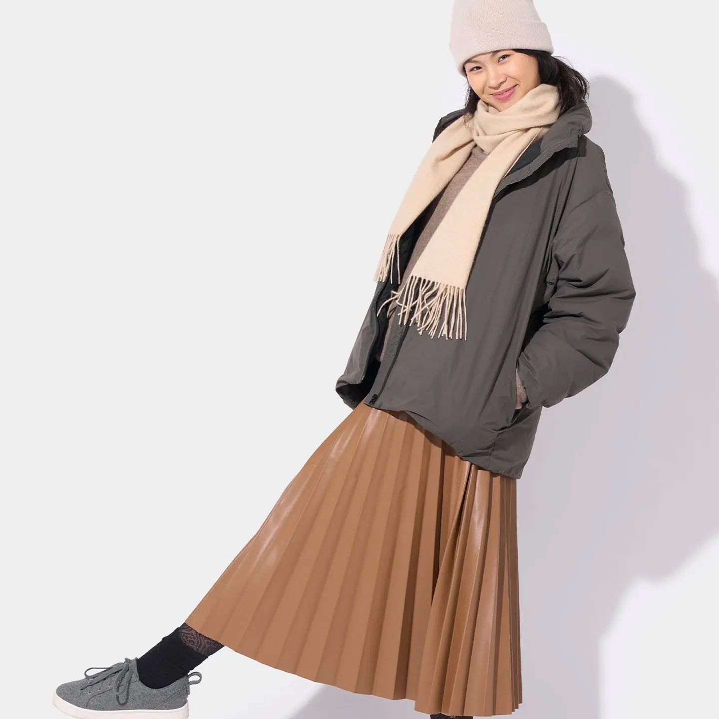全国送料無料】GOBI オーガニックカシミヤ100％マフラー＜170cm