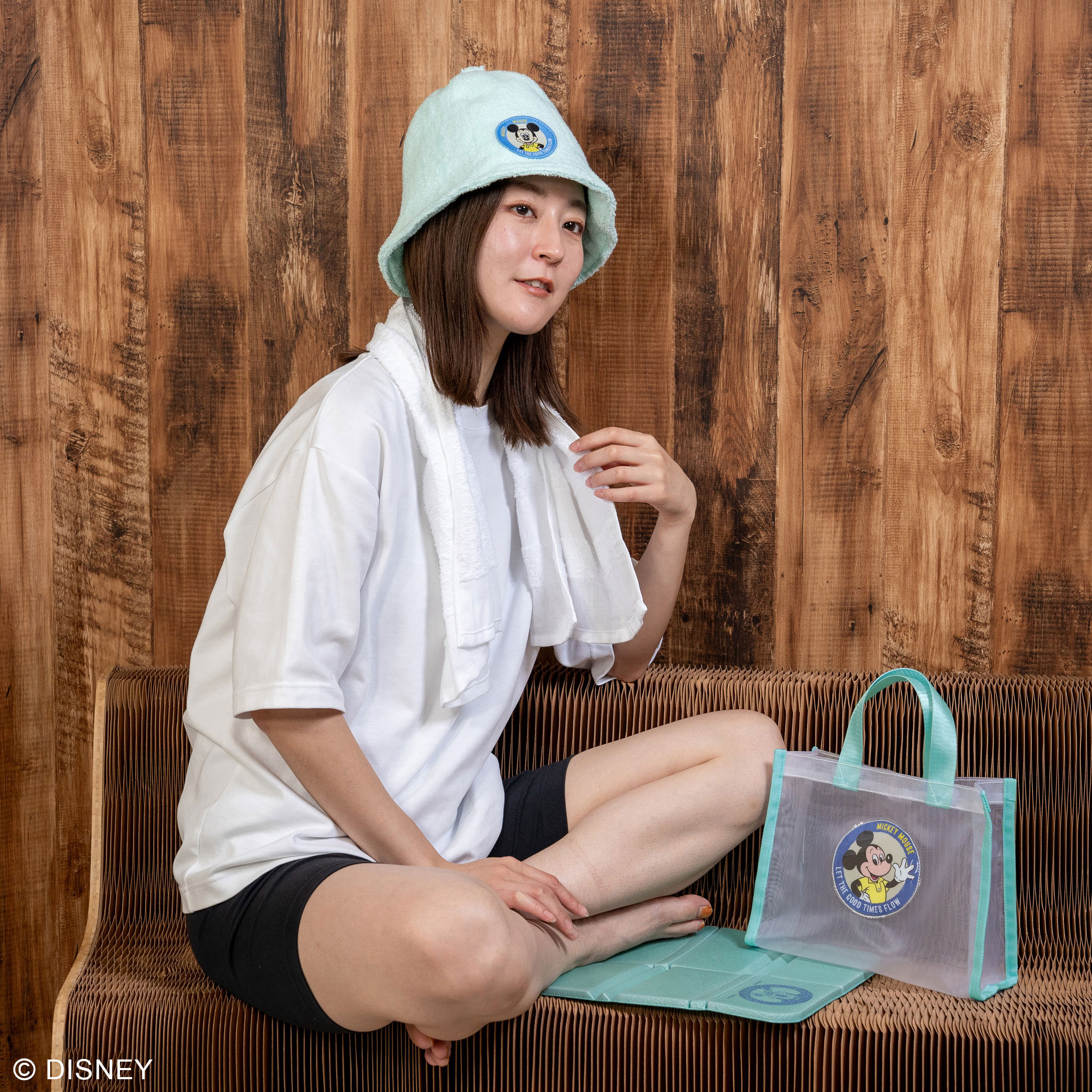 Disney ディズニーサウナセット（サウナハット&マット&バッグ）