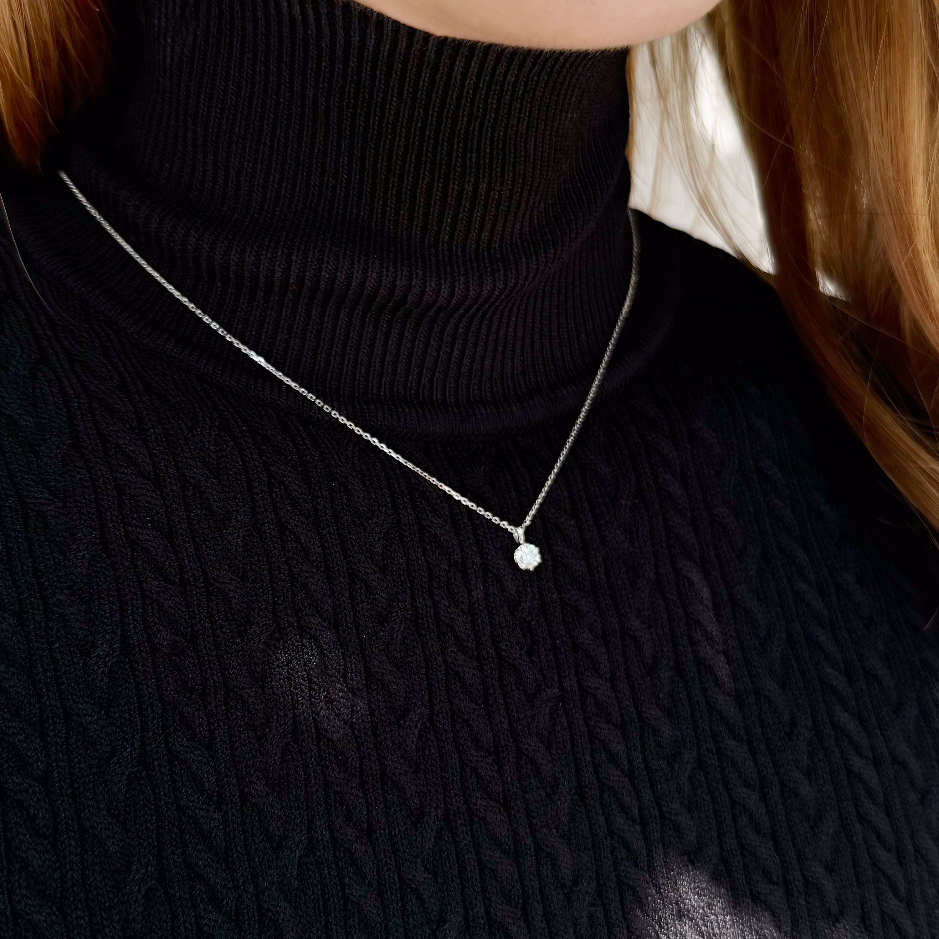 大切な人に贈る 名入れテディベア&ラボグロウンダイヤモンド 一粒ネックレス（0.3ct）