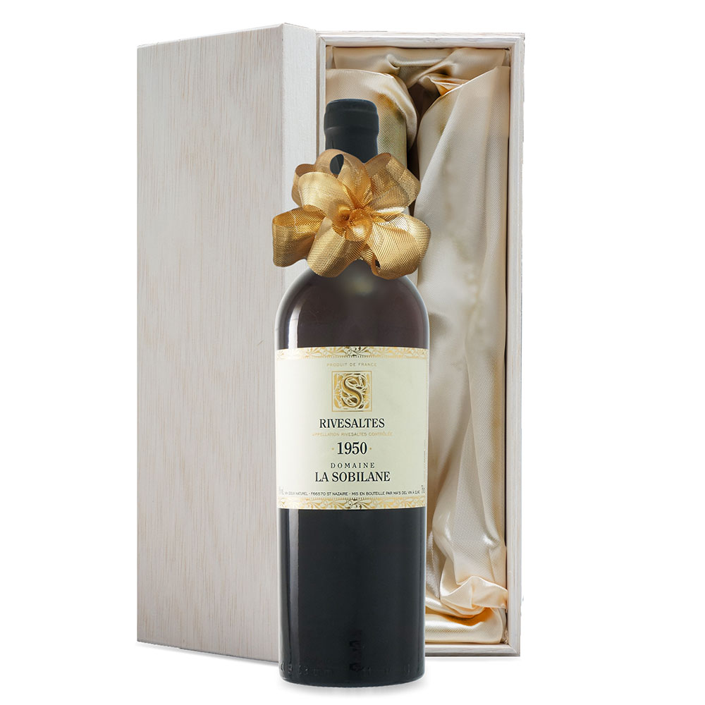 【名入れ彫刻】1950年 生まれ年ワイン-リヴザルト ドメーヌ ラ ソビランヌ(赤)1950