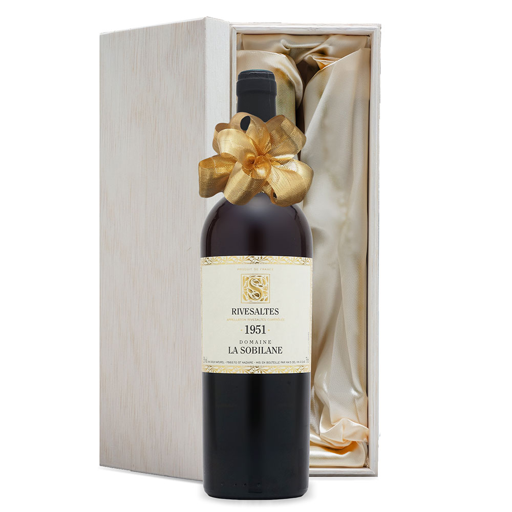 【名入れ彫刻】1951年 生まれ年ワイン-リヴザルト ドメーヌ ラソビランヌ（赤）1951