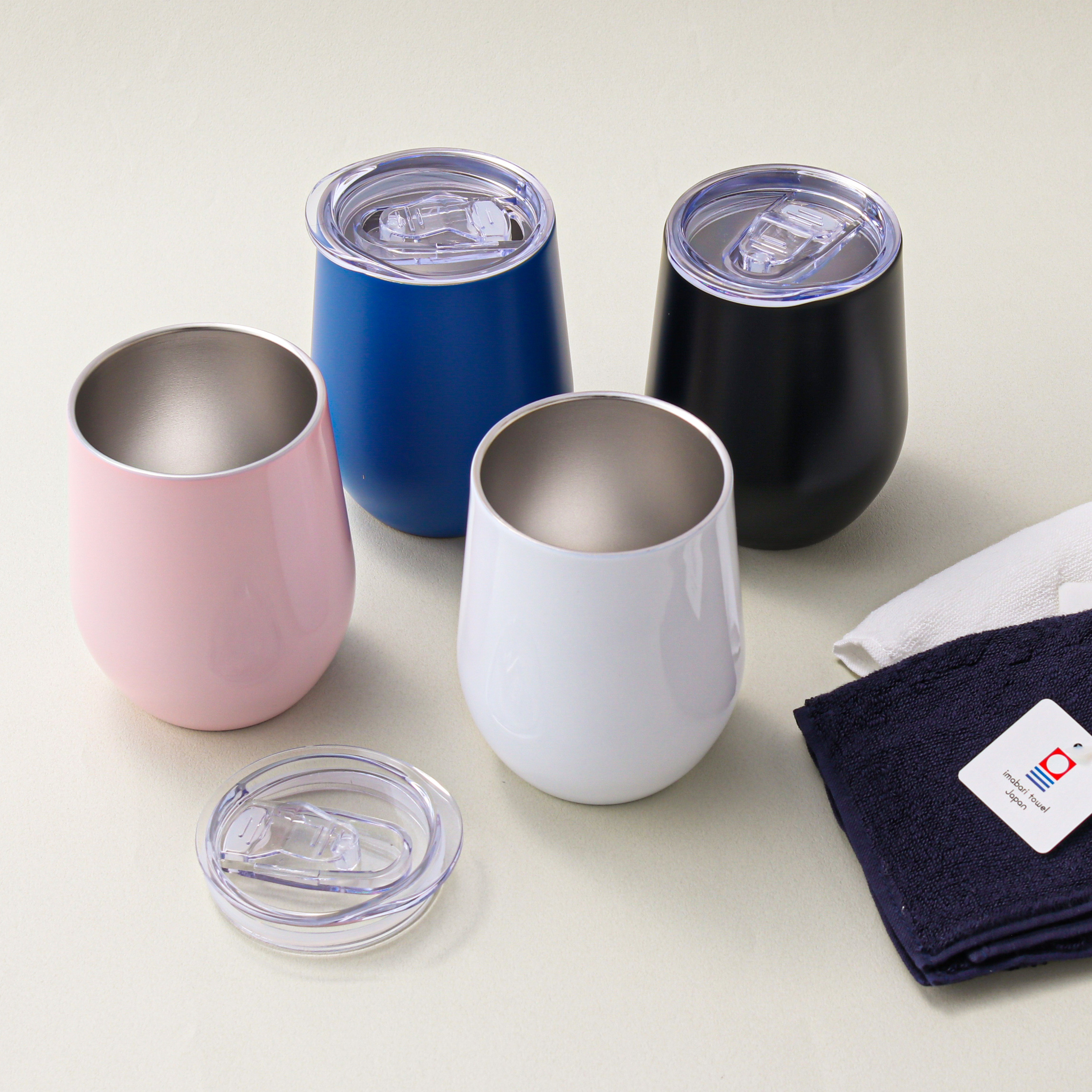 【贈り物上手が選ぶギフト】 今治ハンカチタオル＆タンブラーのギフトBOX