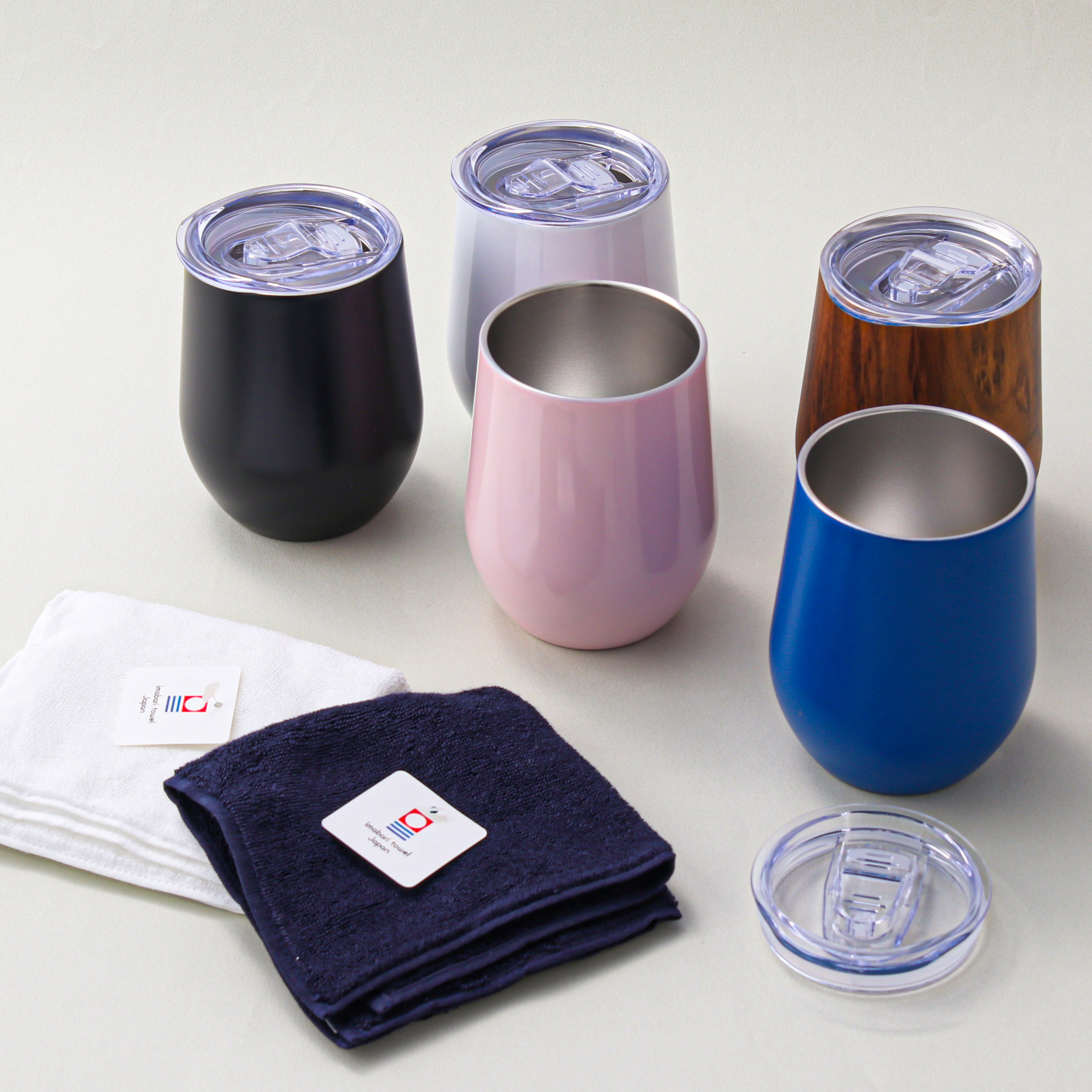 【贈り物上手が選ぶギフト】 今治ハンカチタオル＆タンブラーのギフトBOX