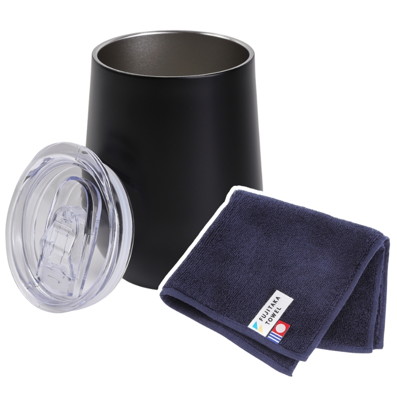 【贈り物上手が選ぶギフト】 今治ハンカチタオル＆タンブラーのギフトBOX