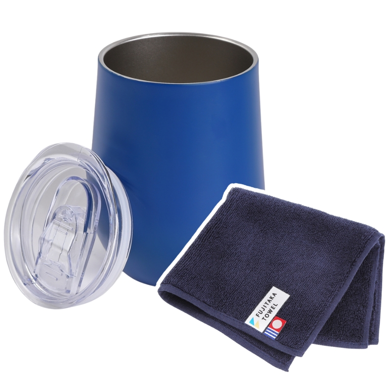 【贈り物上手が選ぶギフト】 今治ハンカチタオル＆タンブラーのギフトBOX