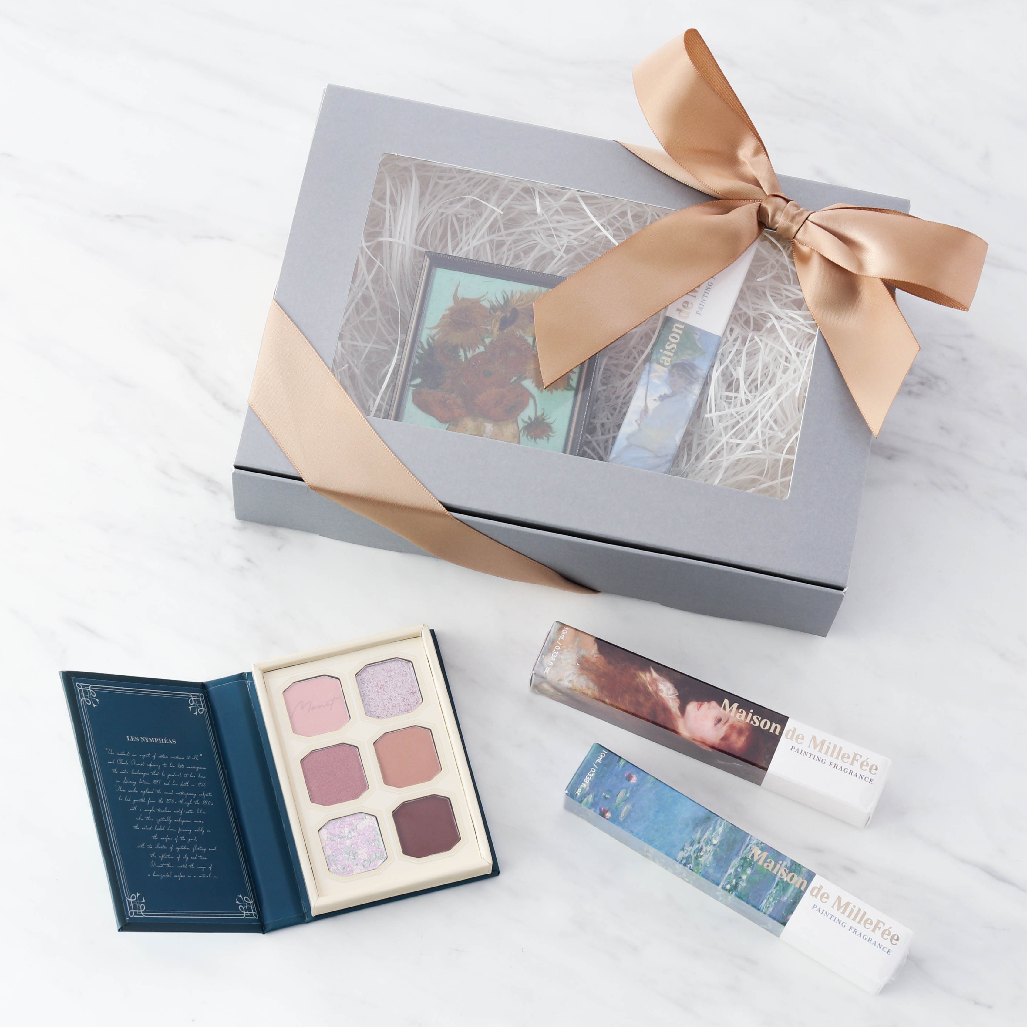 Xmas限定ボックス選択可能【お友達が色/香りを選べる】絵画フレグランス＆アイシャドウセット