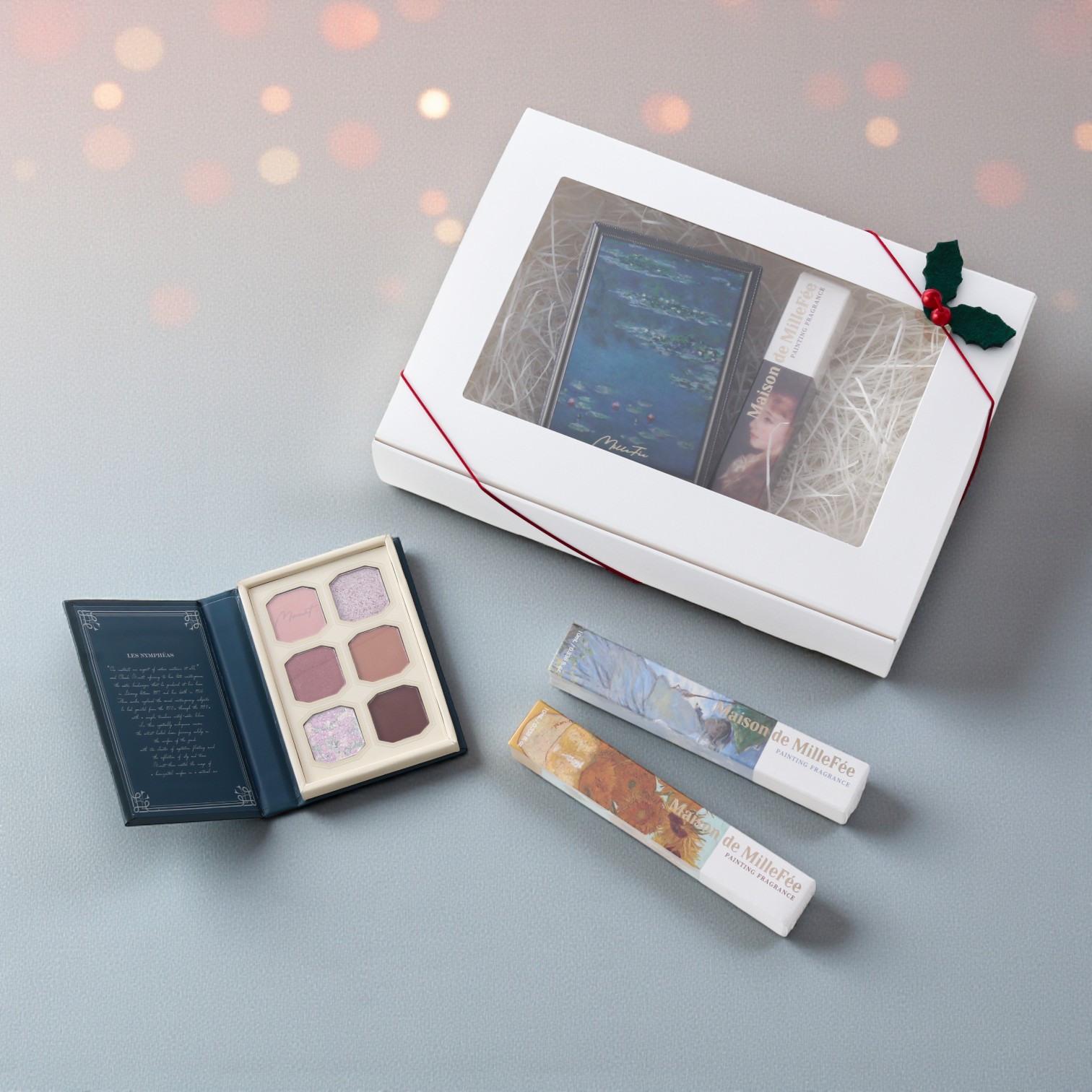 Xmas限定ボックス選択可能【お友達が色/香りを選べる】絵画フレグランス＆アイシャドウセット