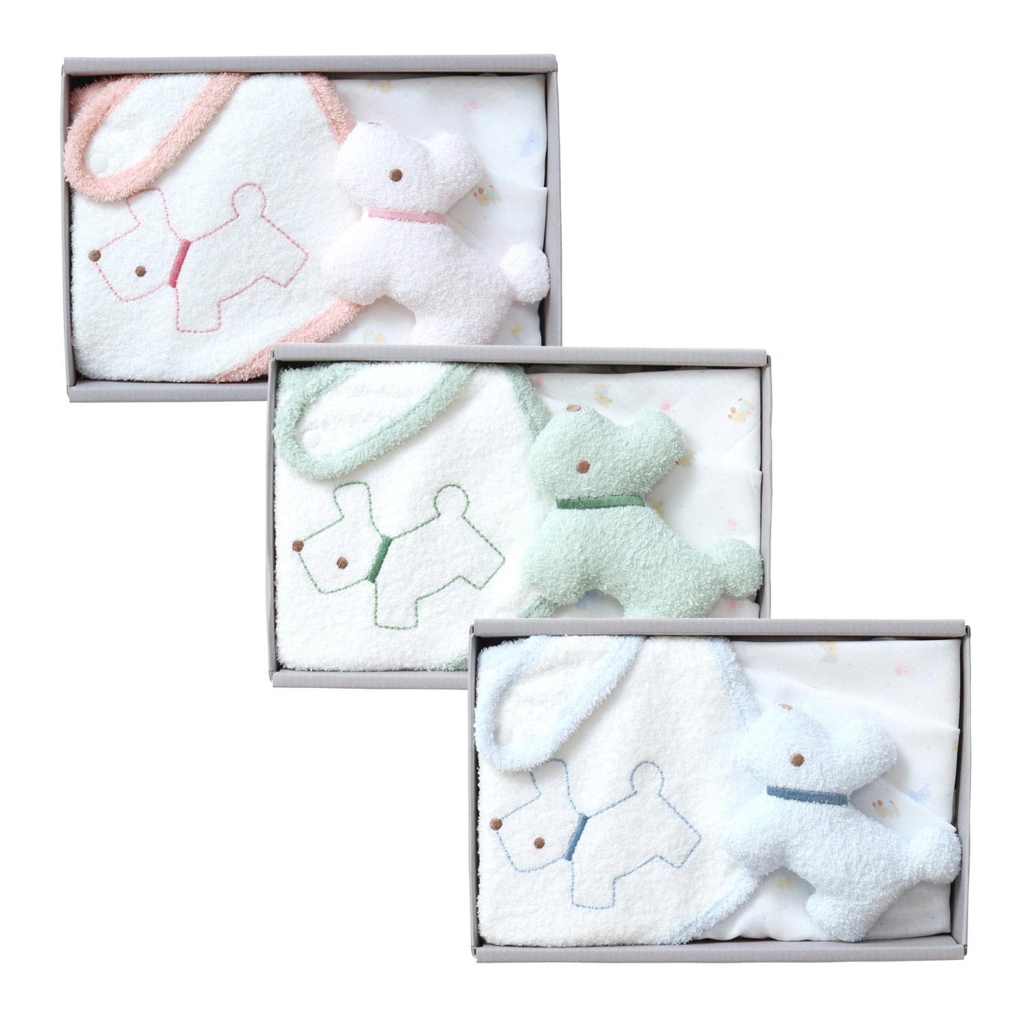 スタイ・マスコット・ガーゼハンカチの3点ギフトセット | familiar