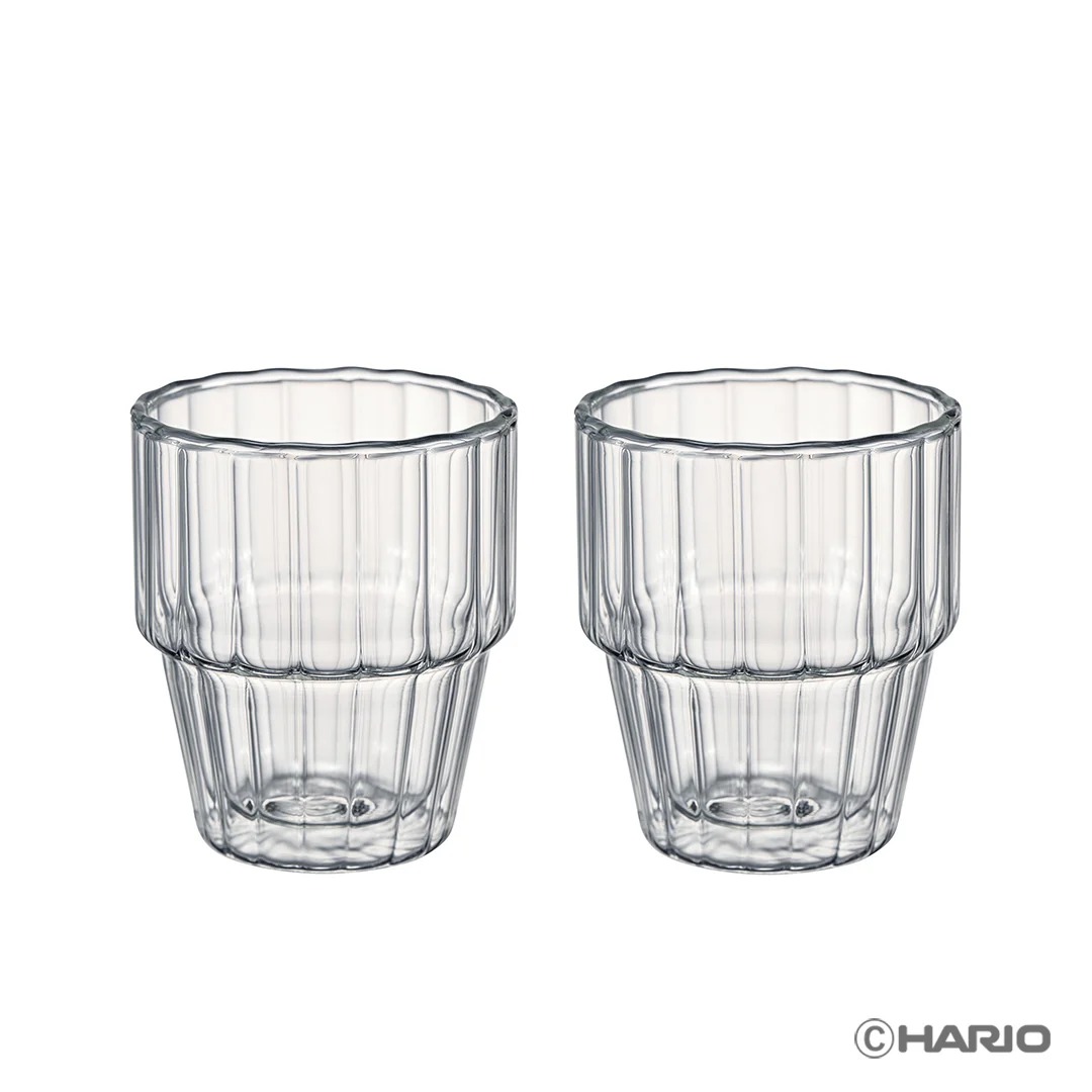 ダブルウォールスタックグラス　ライン　2個セット