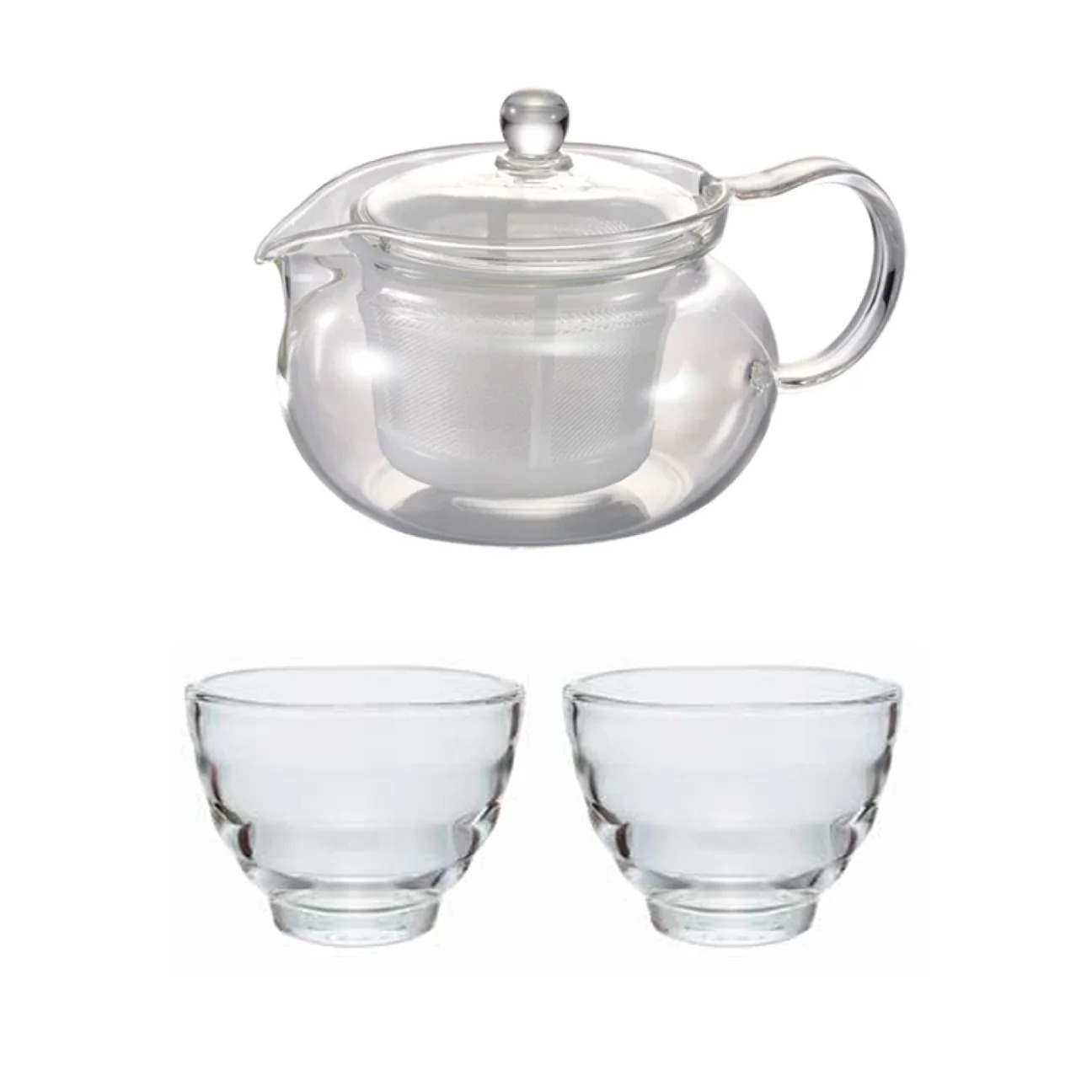 茶茶急須・丸 AYAORI＆耐熱湯呑み２個セット