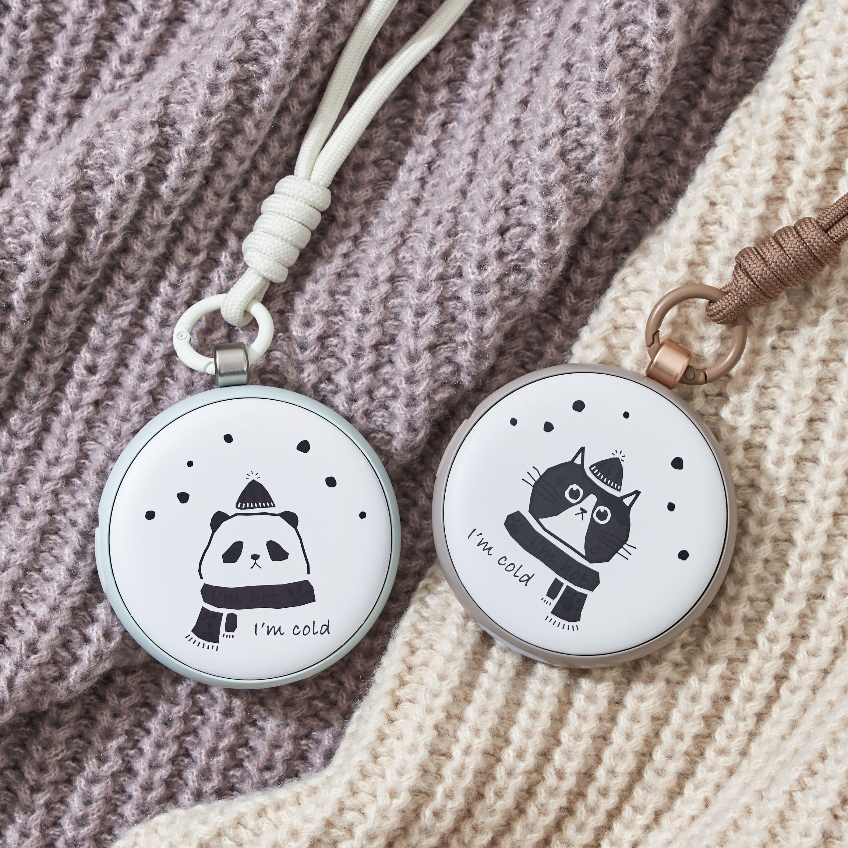 温度変化でデザインが変わる使い捨てないカイロLEDライト付