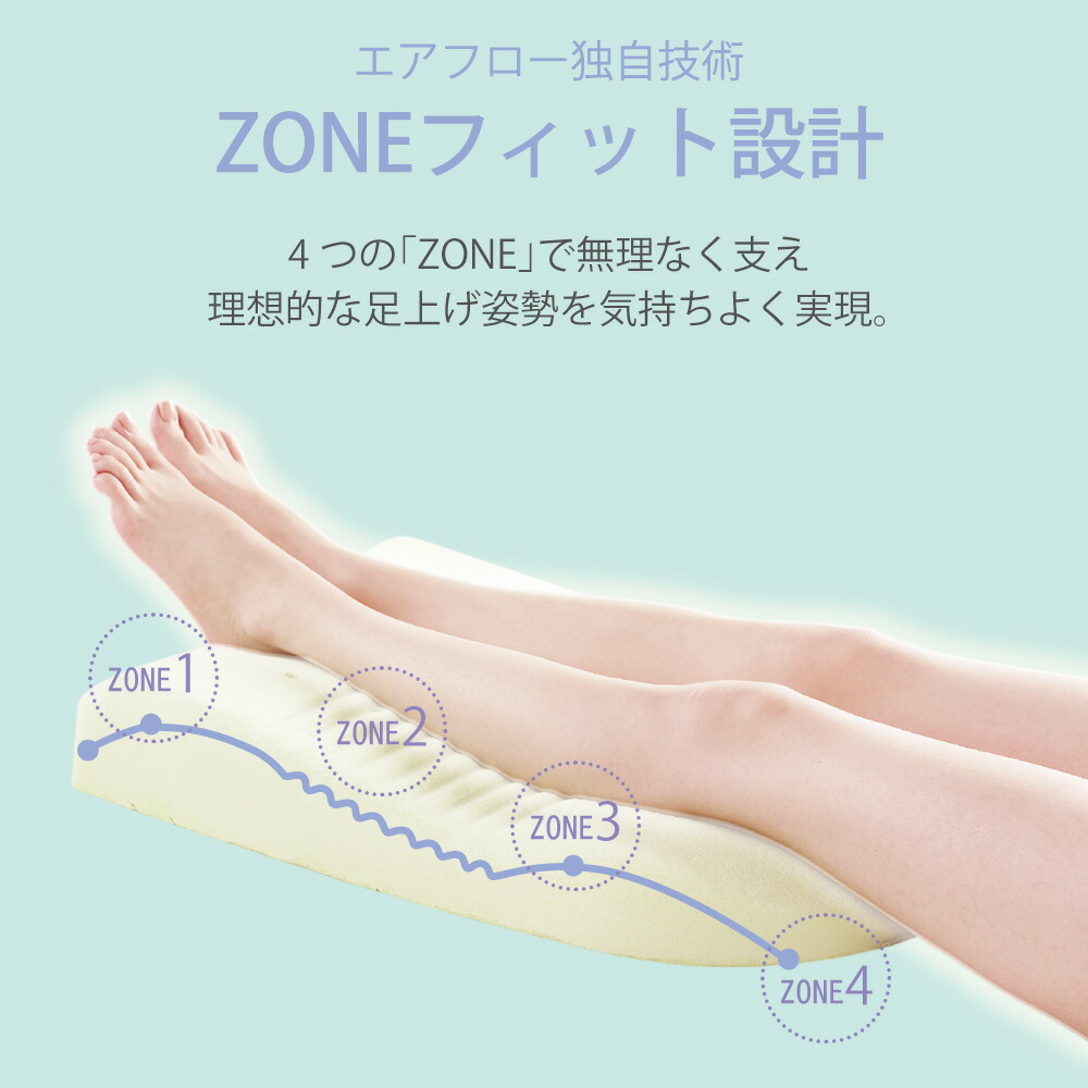 エアロフロー 足まくら （すっきりした朝の目覚めへ導くウレタン足枕） 足用まくら 