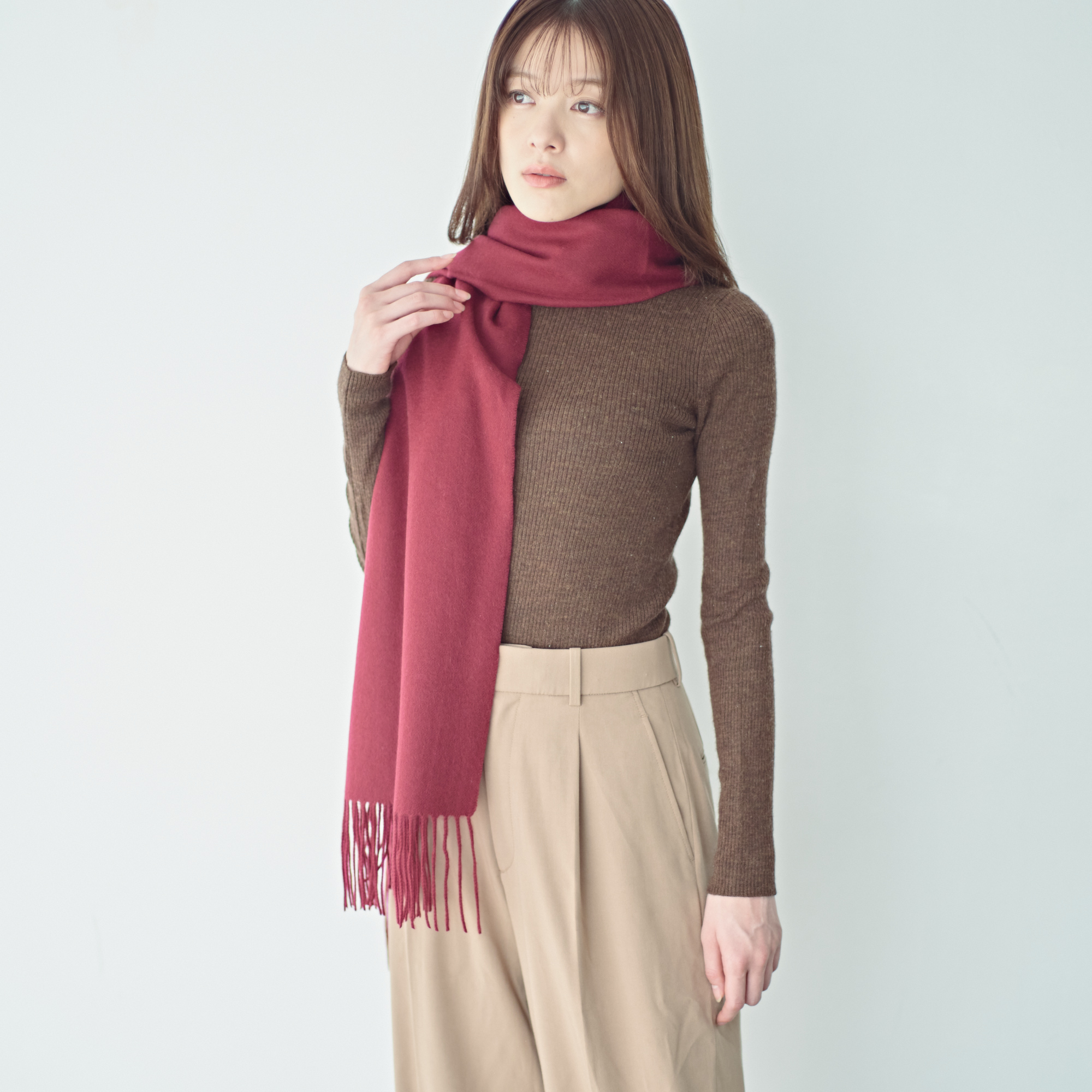 【刺繍名入れギフト】カシミヤ100% 大判ストール