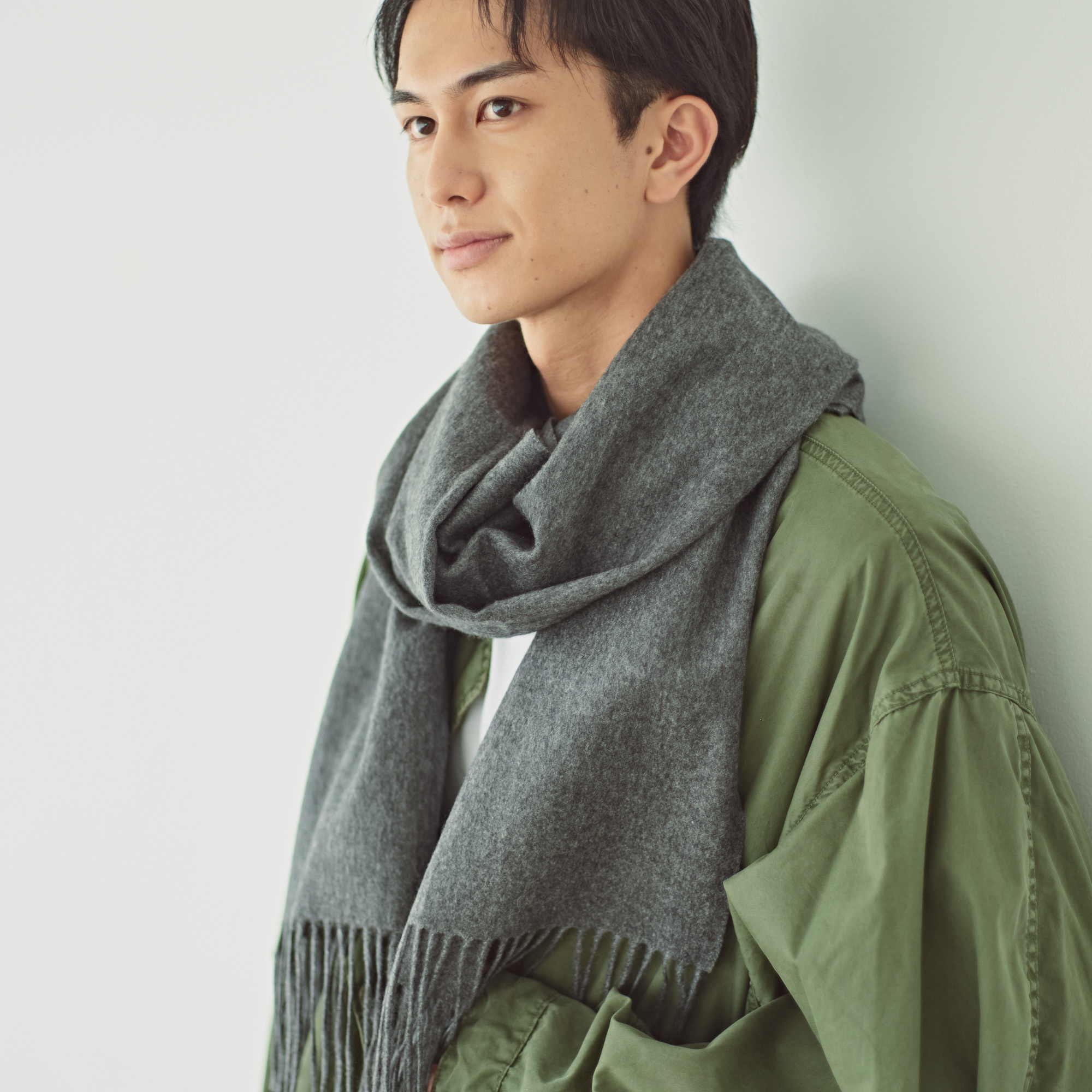 【刺繍名入れギフト】カシミヤ100% 大判ストール