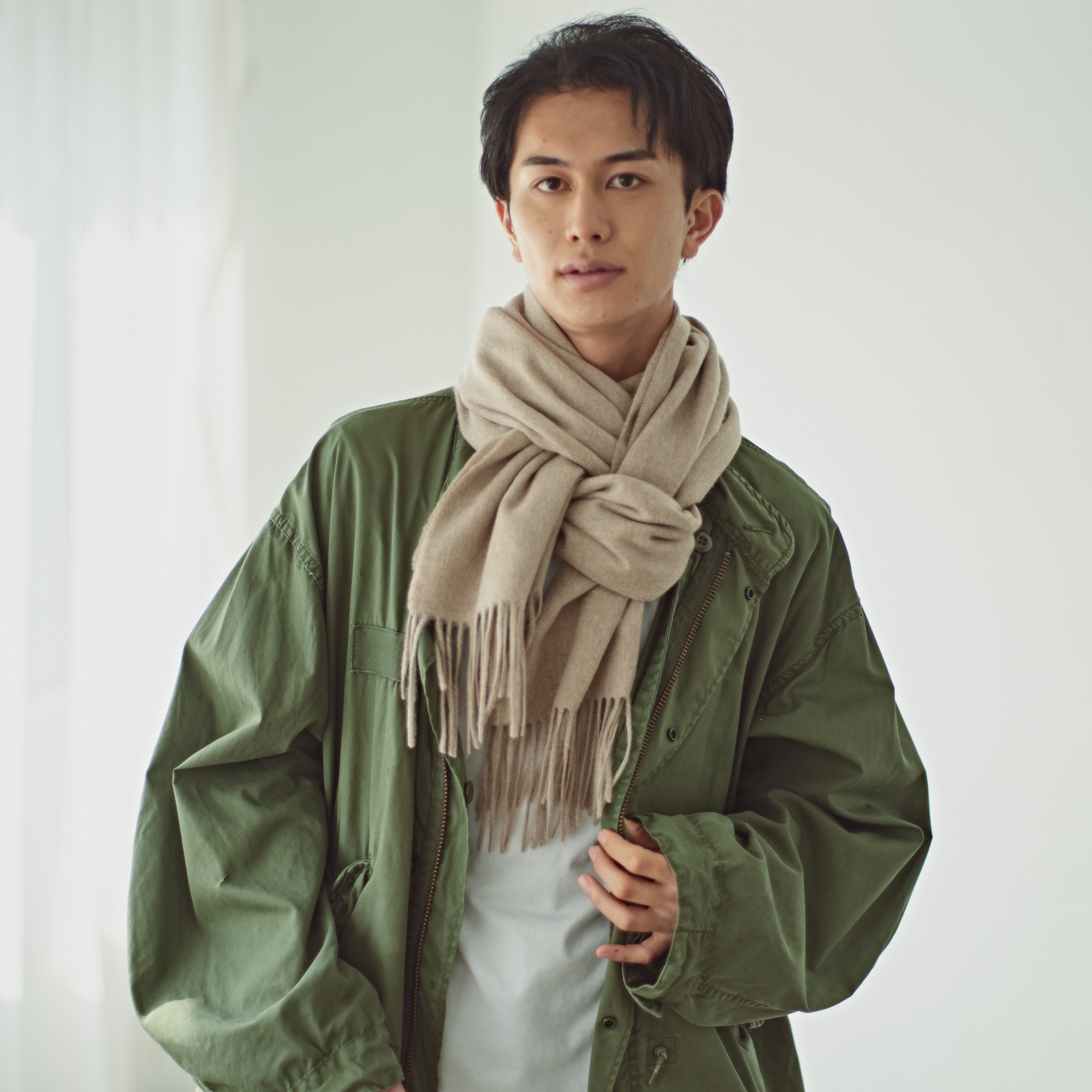 【刺繍名入れギフト】カシミヤ100% 大判ストール